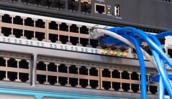 Network switch close-up representing future infrastructure projects